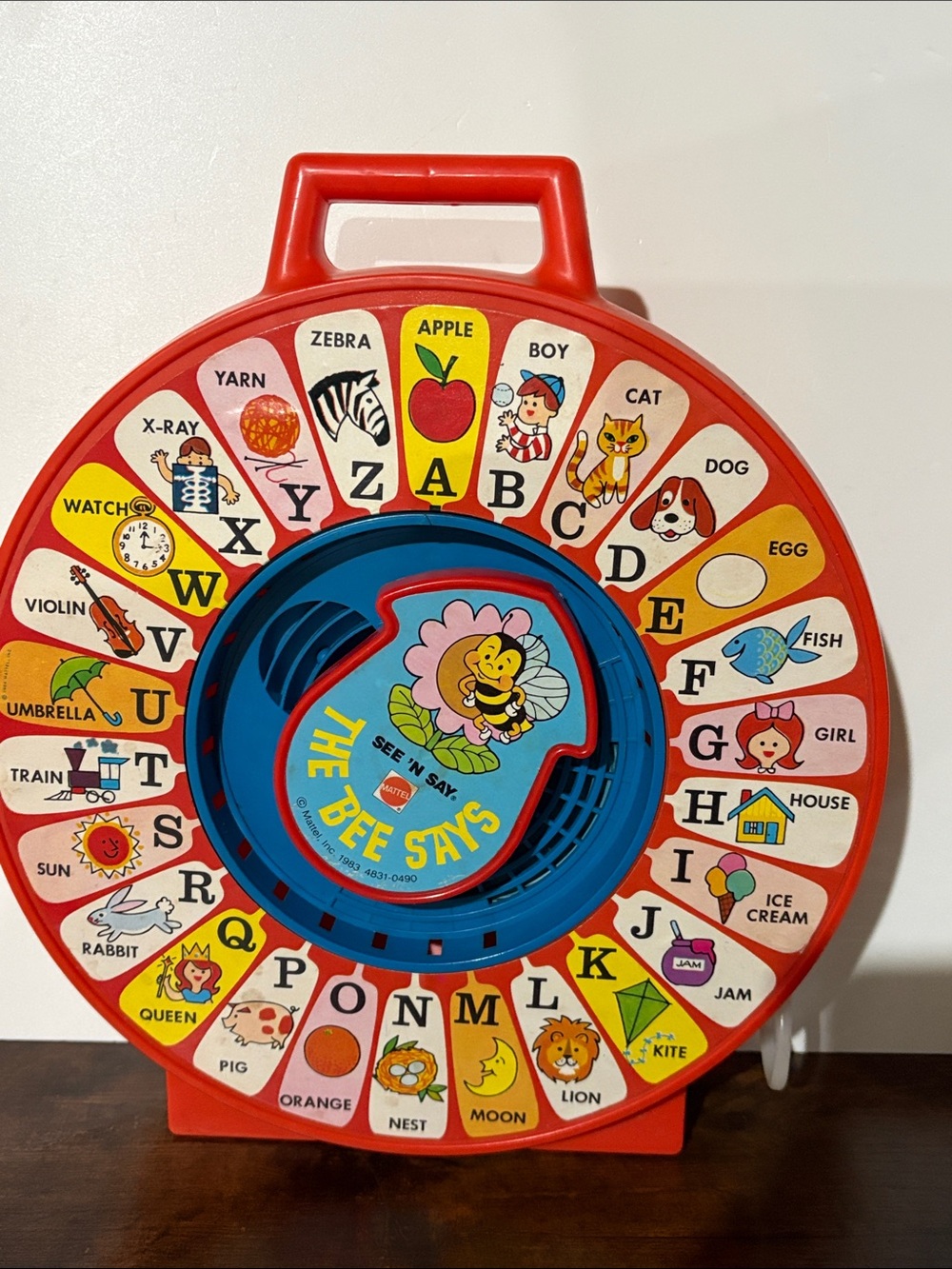 Vintage 1983 Mattel See 'N Say The Bee Says Alphabet Pull String Works